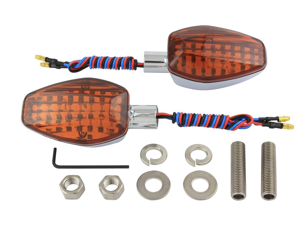 POSH 096454 Motorcycle Supplies Turn Signals Lightweight LED Sequential Turn Signals Set of 2