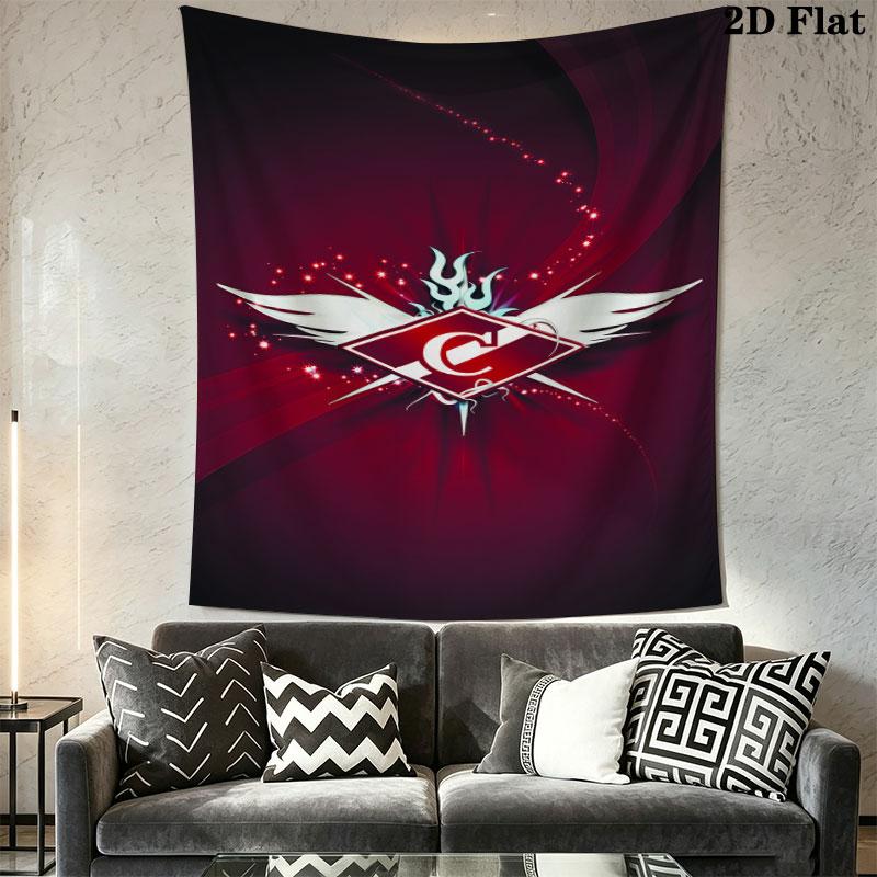 Spartak Moscow Spirit Wall Hanging Printed Fabric Blanket Decorative Tapestries for Bedroom Living Room Home Decor