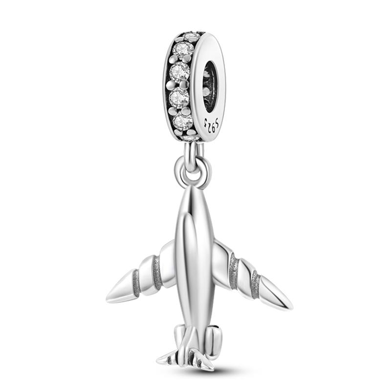 Charms Fit Pan S925 Silver American Style USA Eagle Independence Day Camera Passport Beads Original Bracelets DIY Fine Jewelry