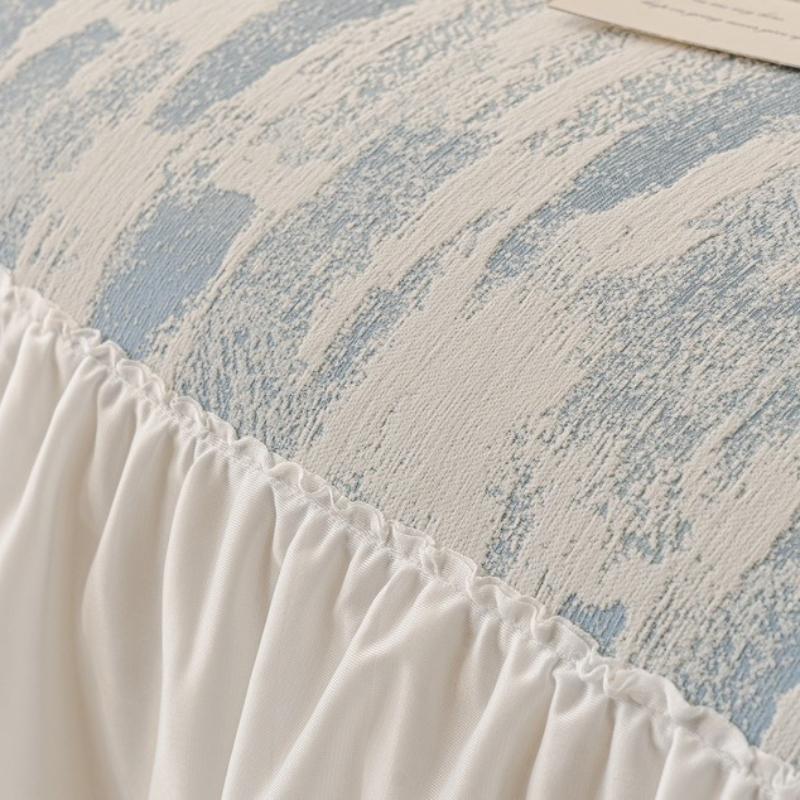 1pcs French Irregular Printed Sofa Cushion Chiffon Skirt Edge Sofa Blanket Anti Slip and Cat Scratch Resistant Bench Cloth Machine Washable Non-deform