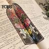 Retro Style Bookmark Stained Glass Flower Bookmark, Floral Acrylic Suncatcher Plant Book Page Marker, Gifts for Bookish, Women Lightweight
