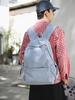 Unisex Large Capacity PU Leather Backpack: Stylish Solid Color Travel & Laptop Bag