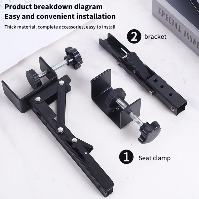 1 Pair Punching-Free Desktop Extending Boards Holder Foldable Keyboards Extension Bracket Office Computer Working Tablet Laptop