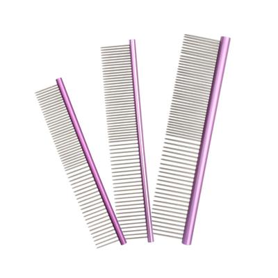 Pet Supplies, Color Steel Comb, Purple Steel Comb, Single Row of Dense Teeth, Straight Row Comb, Beauty Comb, Hair Pulling Comb
