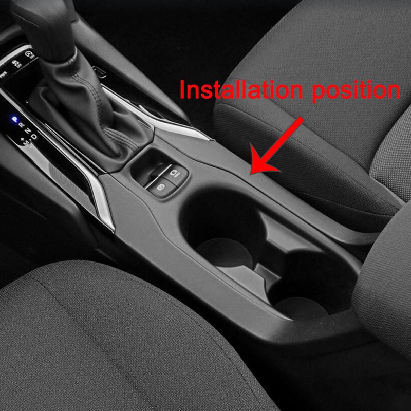 Steel Car Water Cup Holder Strip Frame Stick Shift Knob Trim Interior Accessories For Toyota Corolla Cross XG10   2024+
