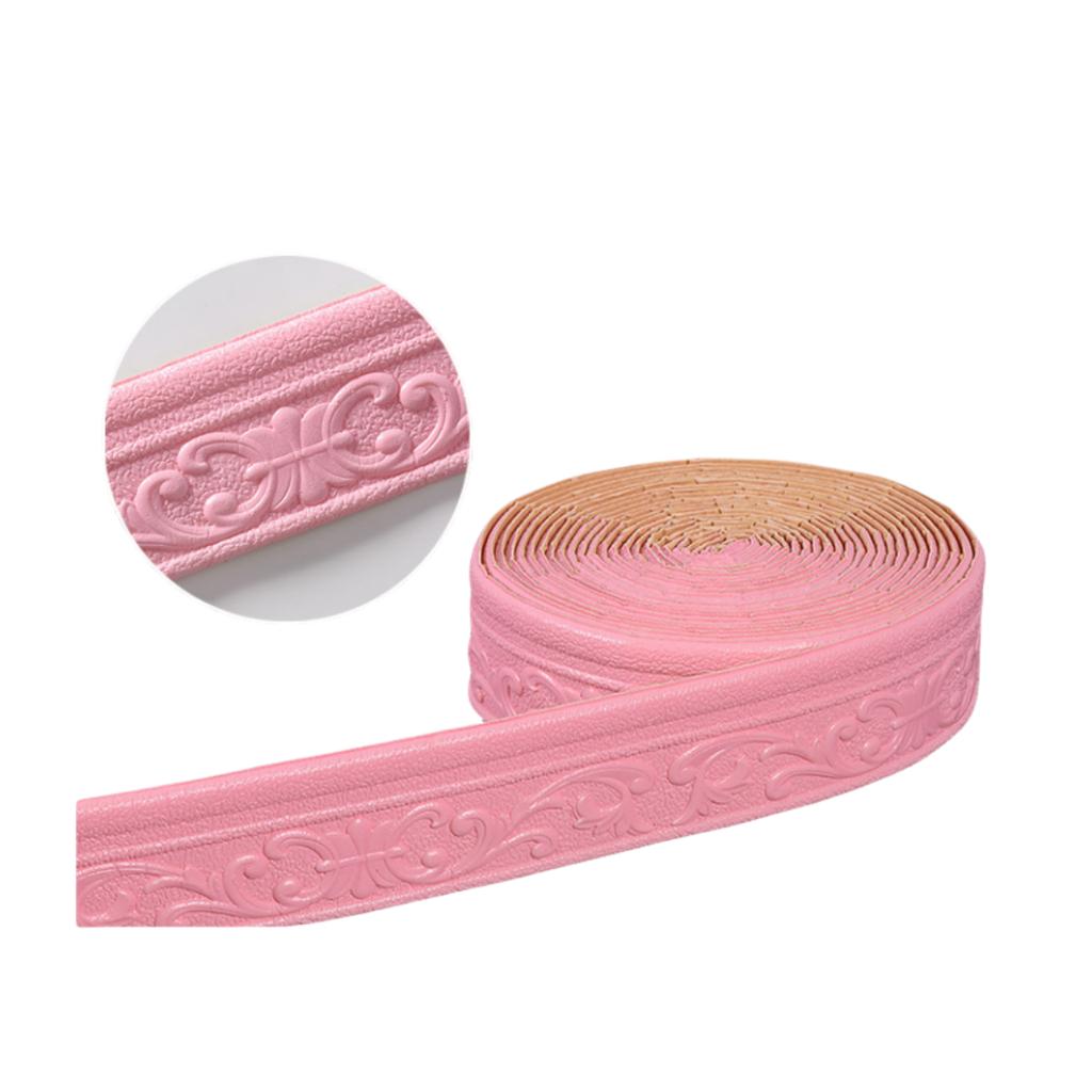 1PC 10m/393.7inch 3D Self Adhesive Sticker Wall Trim Line Skirting Border Decor Household Living Room DIY TV Background Stickers