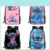 Süßer Stitch Cartoon Rucksack für Kinder mit großem Fassungsvermögen und Oxford-Gewebe