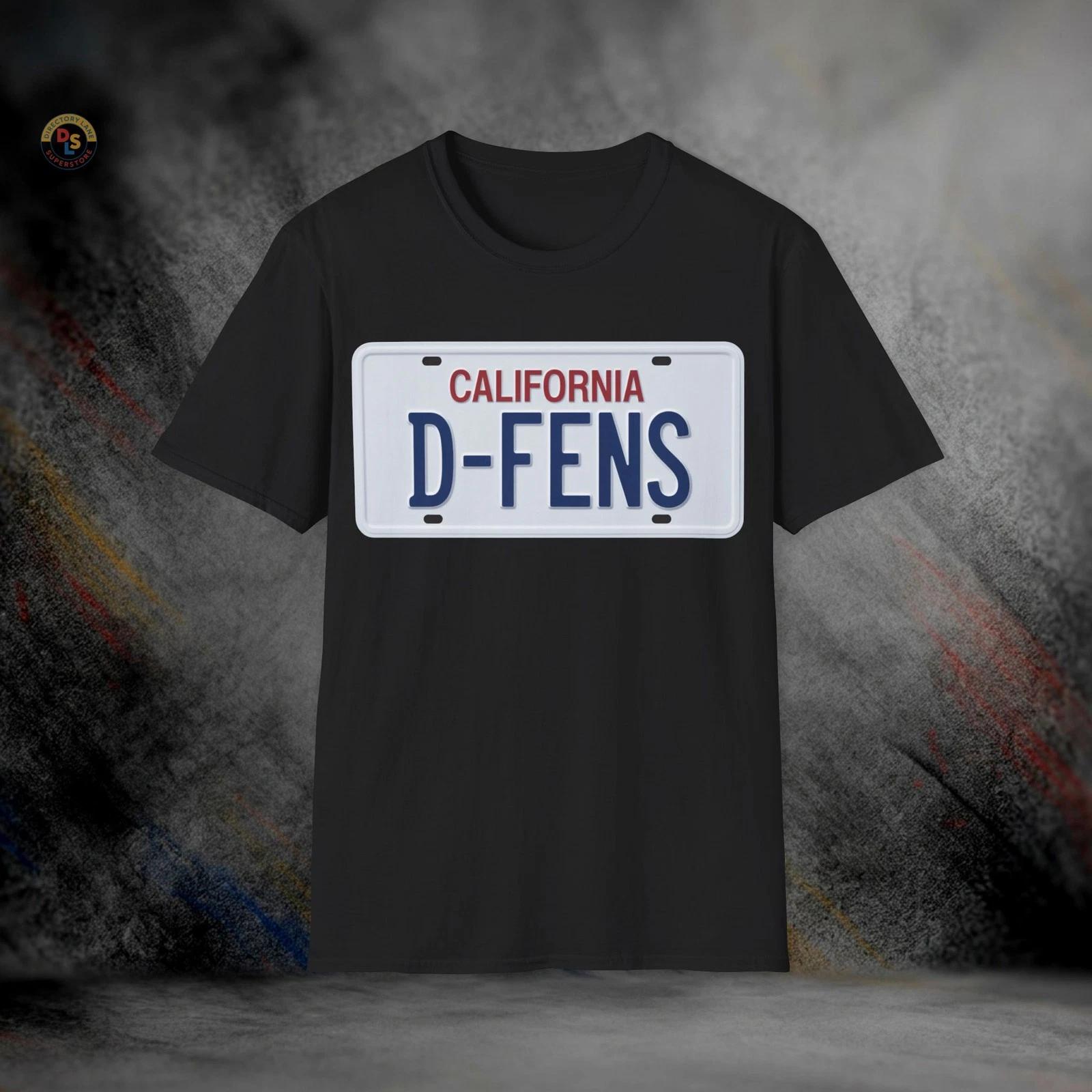 D-Fens License Plate Falling Down T-Shirt | Softstyle Tee S