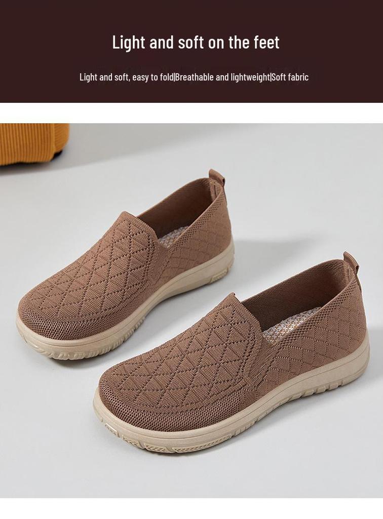 Women's Spring Slip-On Low-Cut Flat Shoes – Versatile, Comfortable Soft Sole Old Beijing Style
