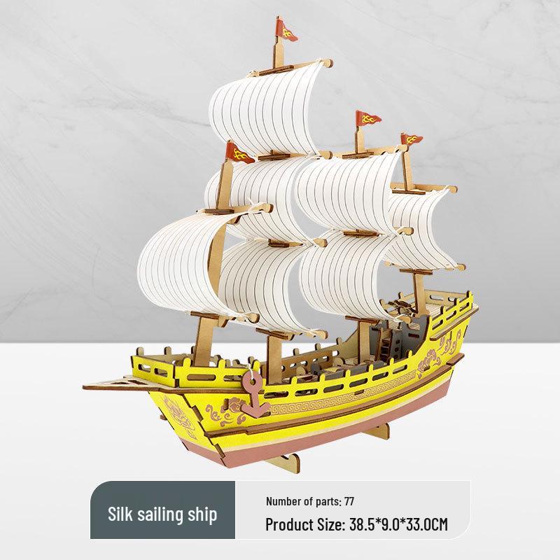 Wooden 3D Military Puzzle Model - Educational DIY Toy for Boys