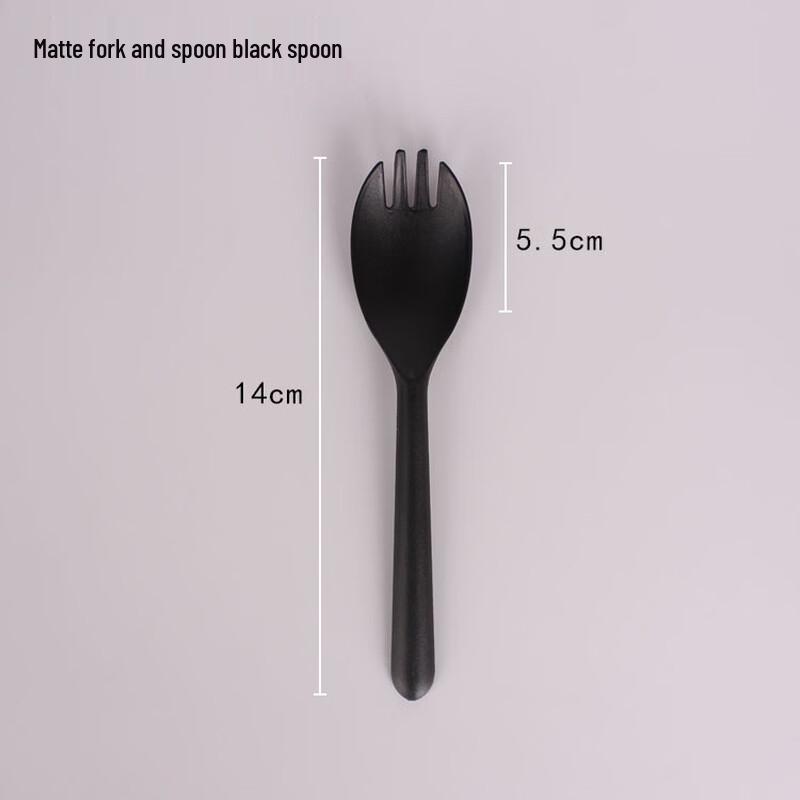 Disposable Black Matte Plastic Spork