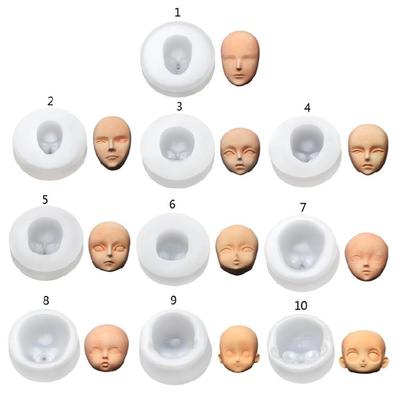 Moldes de Silicone para Rosto de Bebê Cabeça de Bebê, Molde para Chá de Bebê Argila Sabão Chocolate