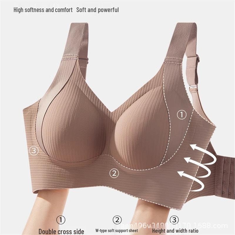 8XL Women's Seamless Anti-Sagging Bra: Plus Size, Bust Shaping, Side Control.