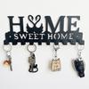 1pc Home Love Shape Key Chain Wall Mounted Entrance Organizer Rack with Hooks, No Drilling, Suitable for Living Room Home Decoration