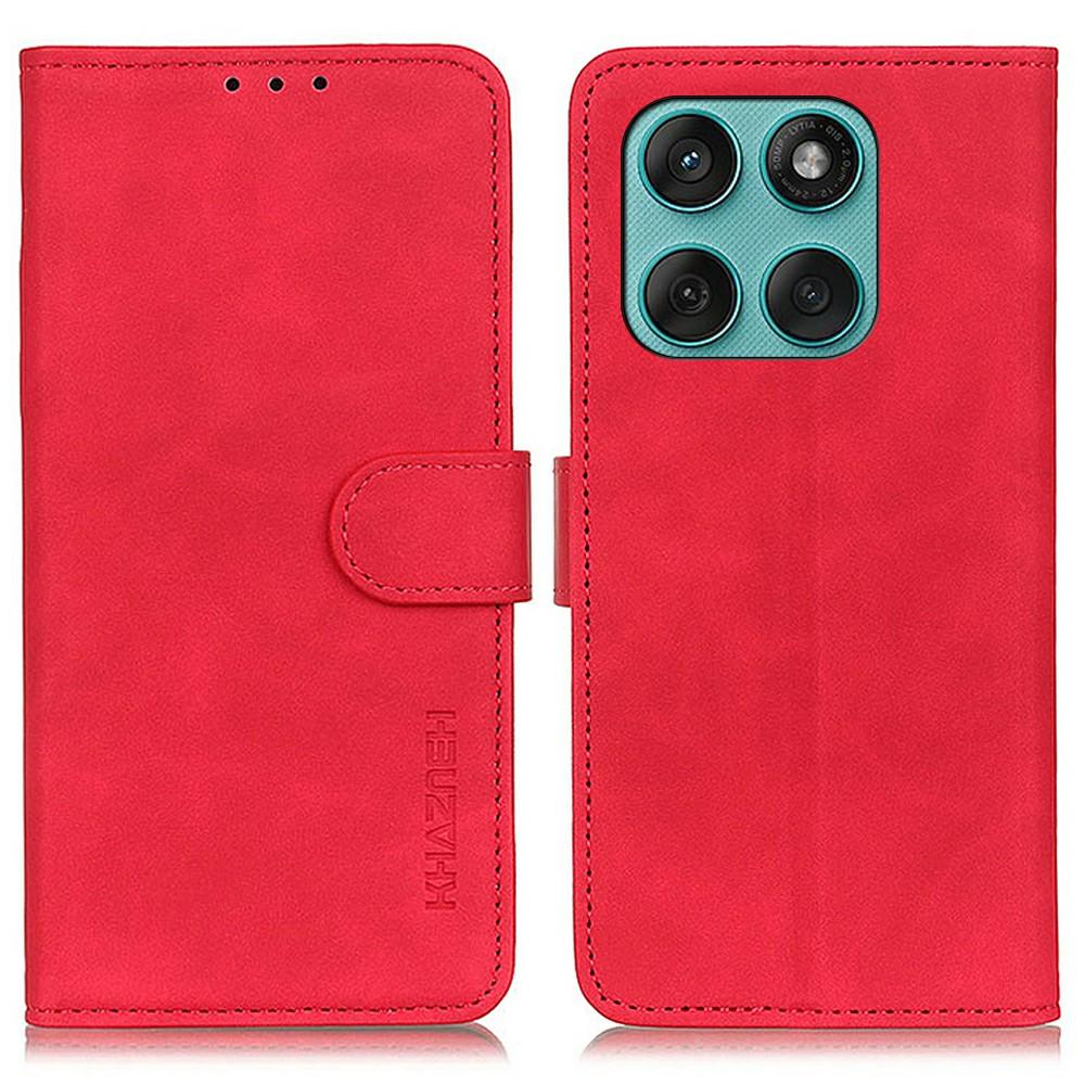 

KHAZNEH Для Motorola Edge 60 5G/60 Fusion 5G/60 Pro 5G Чохол зі штучної шкіри Ретро текстура Чохол для телефону Red