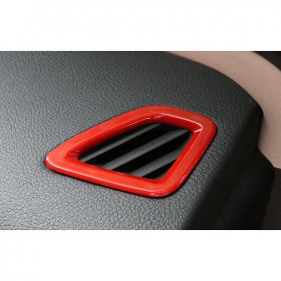 Dashboard L&R Air Outlet Vent Cover 2PCS For Jeep Cherokee 2014- Bright Red