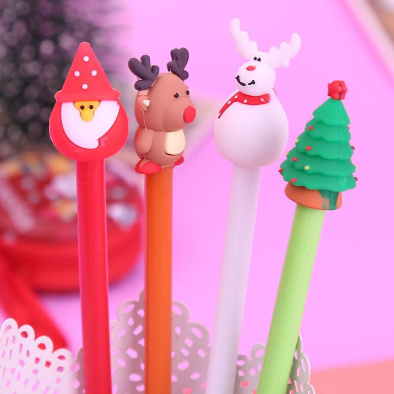 Cartoon Reindeer & Snowman Ballpoint Pen - Creative Christmas Gift for Kids & Students