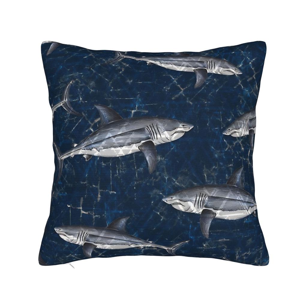 Pillow Cover Sharks Fantastic Animals Vintage Watercolor Pattern Vintage Pillow Case For Living Room Chair Pillowcases