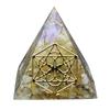 Orgonite Pyramid Chakra Natural Crystal Resin  Craft Jewelry Ornaments Crafts