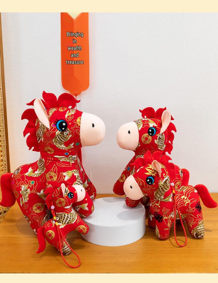 2026 Year of the Horse Zodiac Plush Mascot Doll - Ideal Gift for Annual Meetings
