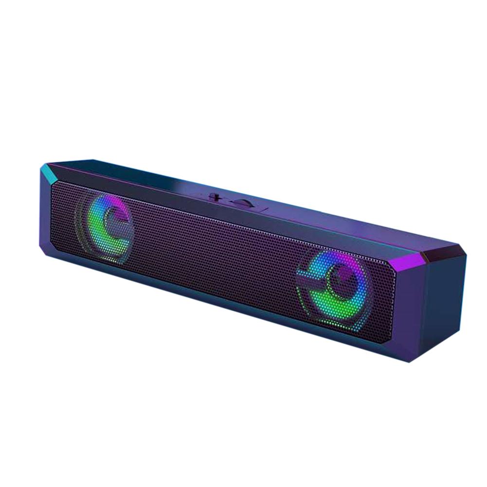 Buy A4 6W RGB USB Wired Powerful Computer Speaker Bar Stereo Subwoofer Bass speaker Surround
