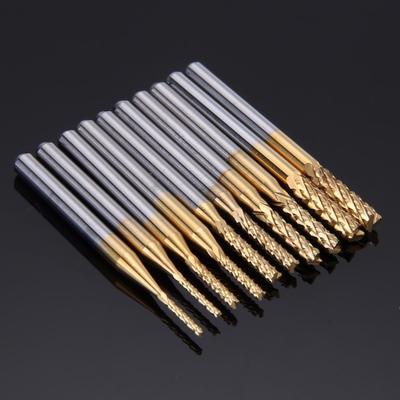 10 adet Frezeleme Aletleri Freze Ucu 3.175mm / 0.125\" Şaft