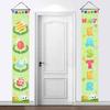 Happy Easter Porch Sign Banner Indoor Door Banner Easter Bunny Eggs Front Door Banner Easter Bunny Decoration For Indoor And
