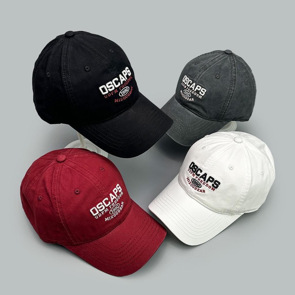 Retro Letter Embroidered Baseball Cap Men'S And Women'S Sunshade Fashion Trendy Brand Showing Face Small Cap