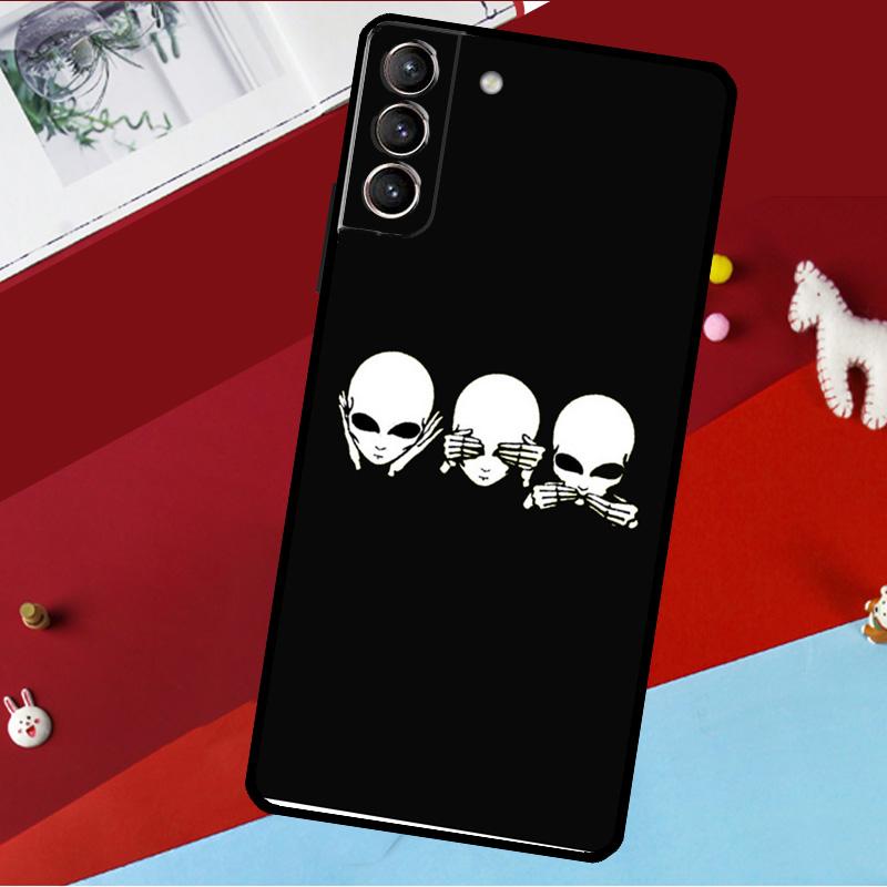 Aesthetic Alien Funda For Samsung Galaxy S25 S24 S22 S23 Ultra Plus S20 S21 FE S9 S10 S24 FE Phone Case
