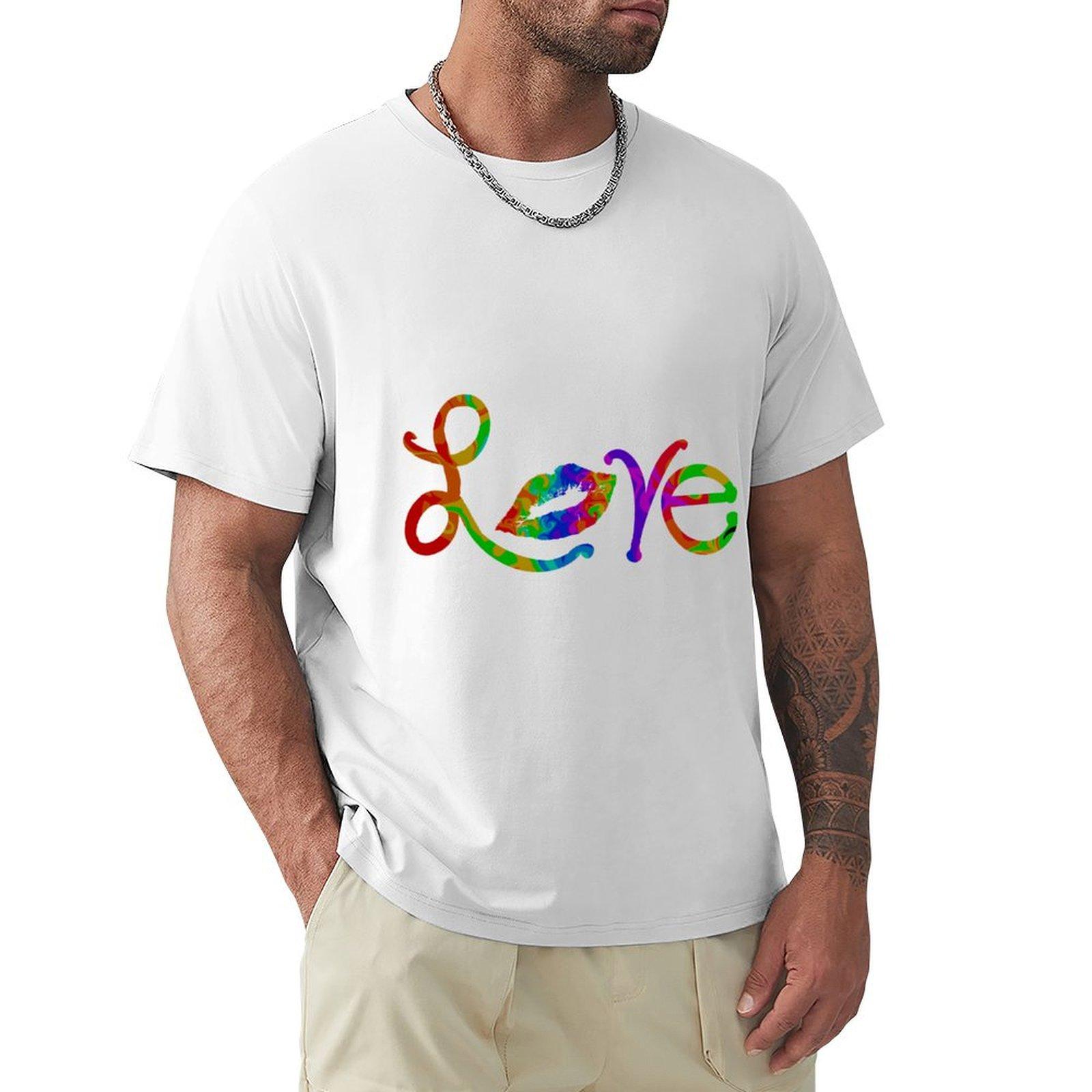 Love Kiss Tshirt Work Wear Short Sleeve Tshirt S