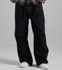 Beoteunseoul Curved Volume Elastic Waist Cotton Pants (Black)