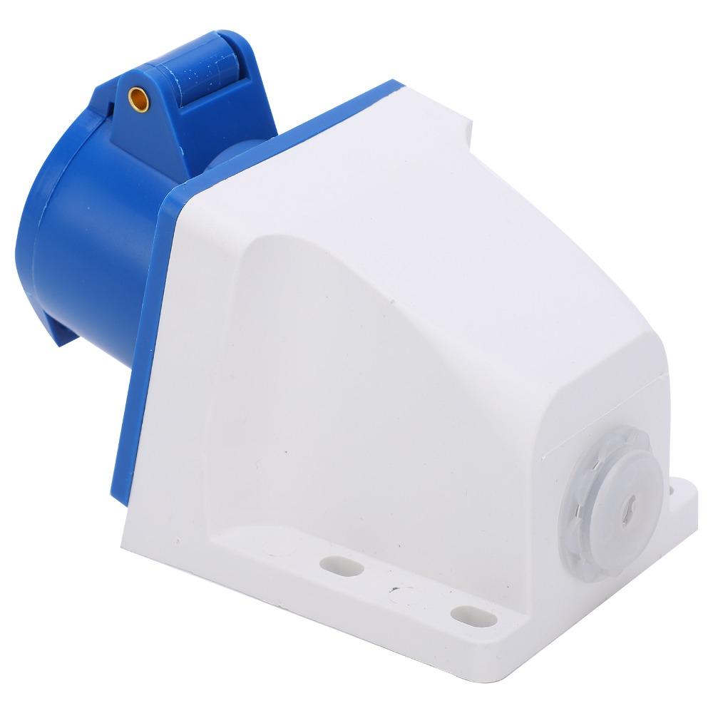 Priză Industrială 16A 220-250V Ștecher Industrial din Plastic Priză Monofazată Montată la Suprafață