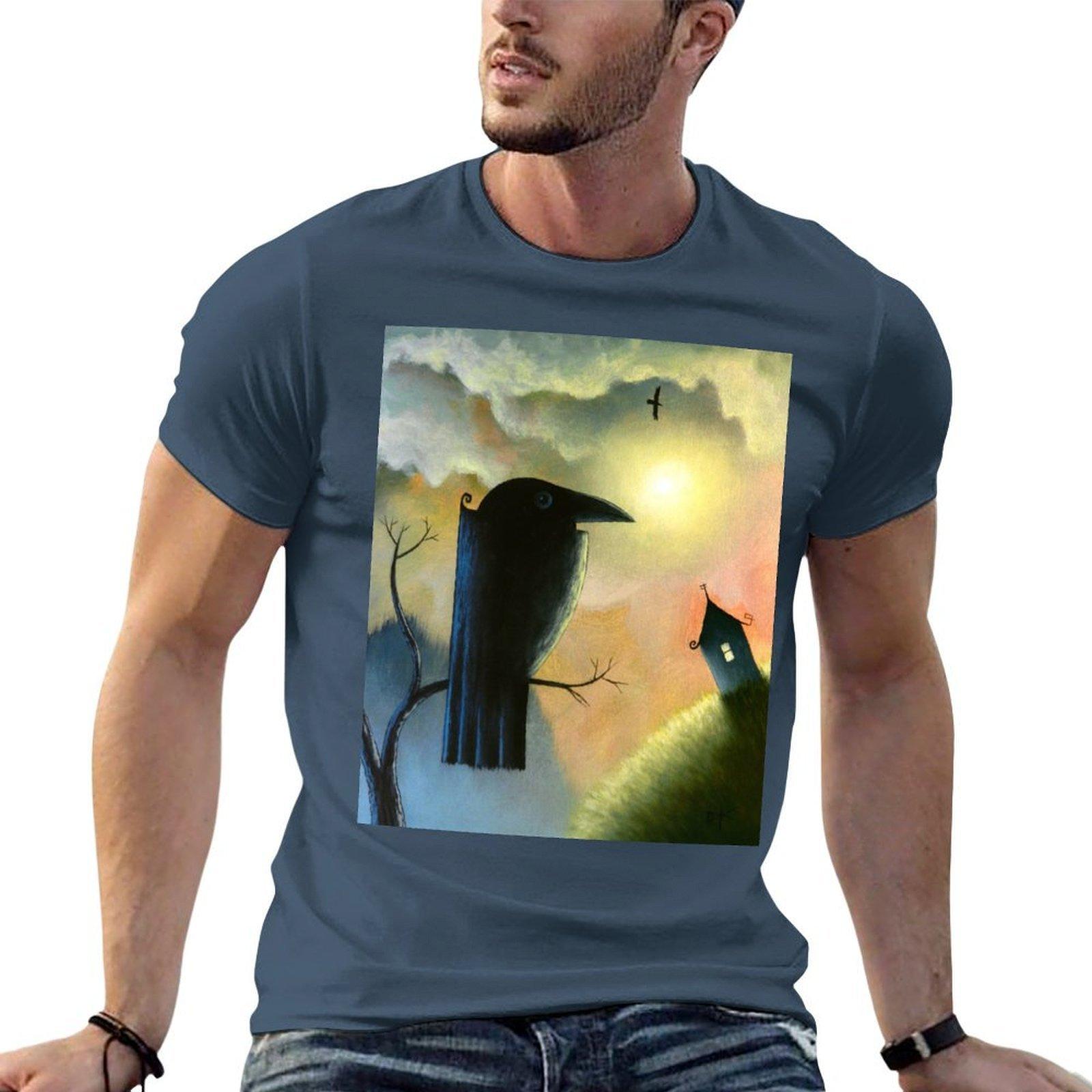 Crow On A Branch Dlk2018jan31a Tshirt Classic Basic Casual Tshirt S