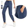 Women's Body Shaping Casual Running Pants with Drawstring Pockets - Breathable Yoga Fitness Trousers