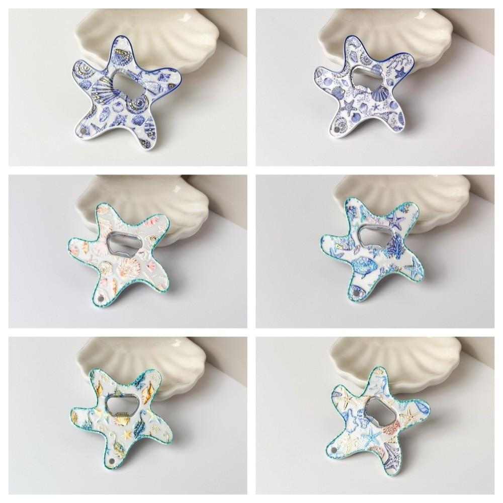 Gold Stamping Five-pointed Star Bottle Opener Beach Theme Ocean Style Decoration  Home Decor