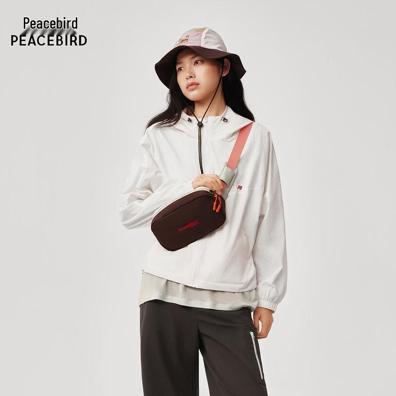 PEACEBIRD Women s Loose Hooded Wrinkled Texture Jacket M