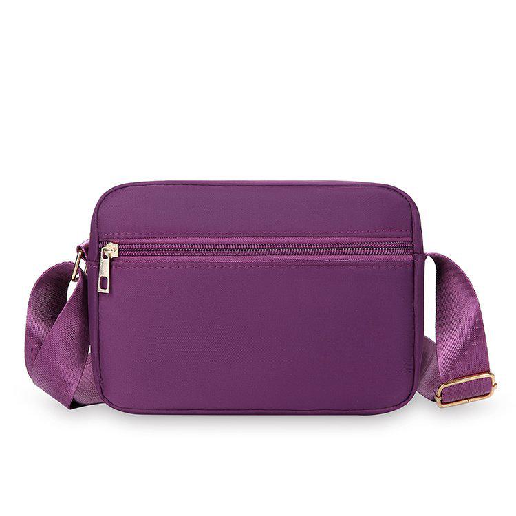 Women's Daily Casual Nylon Cross-Body Shoulder Bag with Multi-Layer Zipper