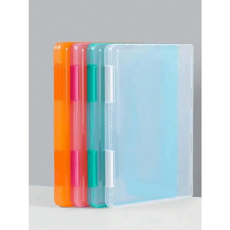 Minimalist Desktop A4 Document Holder Paper Organizer Transparent Plastic Bill File Box Office Student Supplies Portable