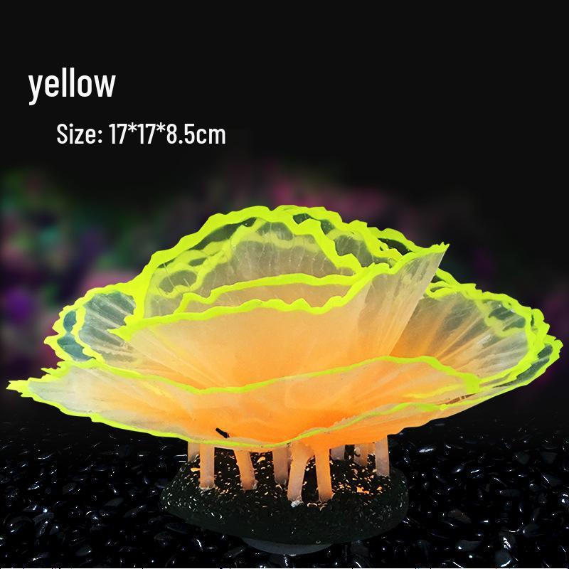 Leuchtendes Korallen-Salat-Aquarium-Ornament - Unterwasser-Fischbeckendekoration