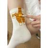Cartoon Cute Cat Balls Cotton Socks Kawaii Lolita Knitting Socks Women Girls Middle Tube Sleep Sock Cat Print Floor Sock