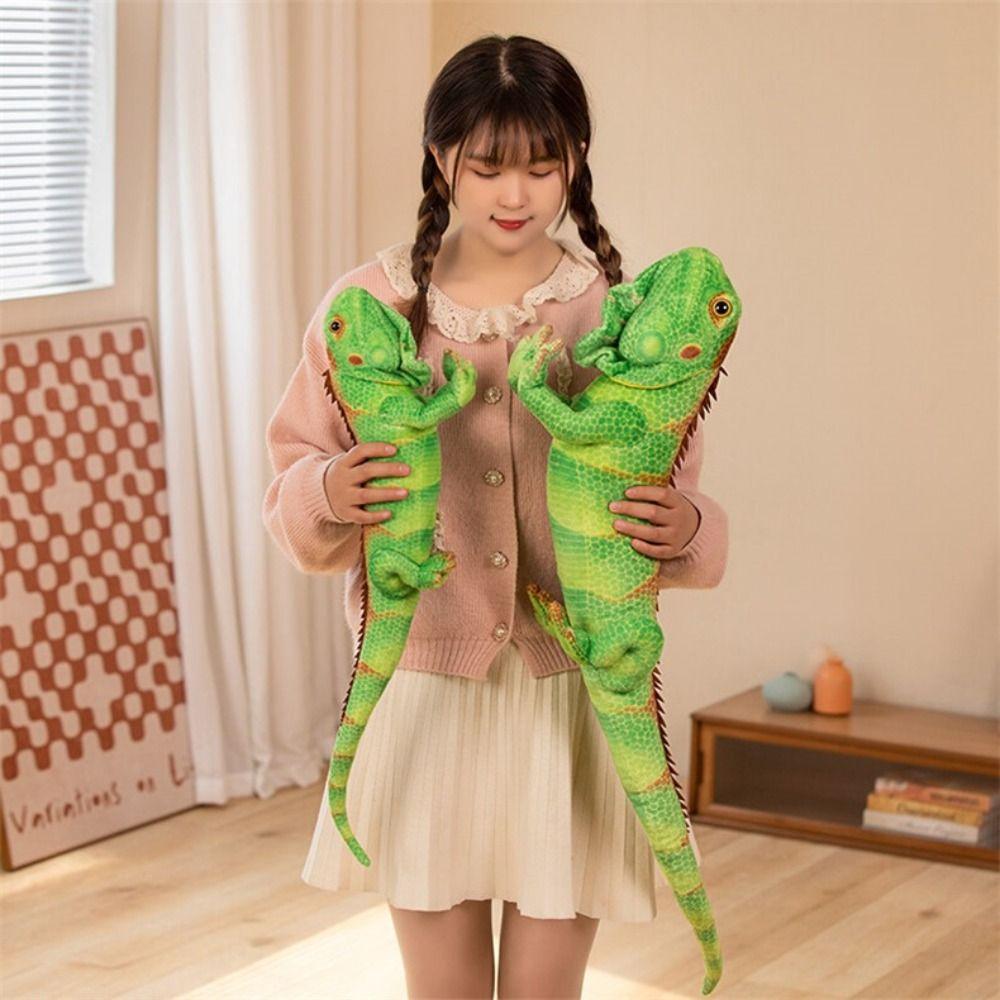 Wild Reptile Plush Mane Lizard Long Tail Stuffed Lizard Doll Lizard Plush Toy  Birthday Gift
