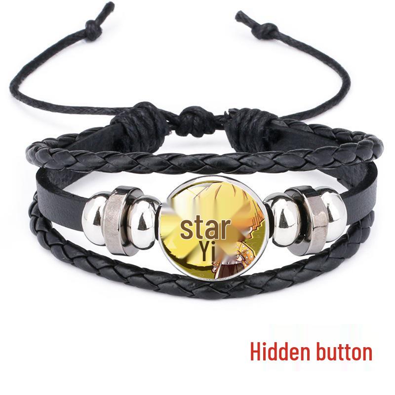 Demon Slayer Zeitjuwel Rindsleder Verstellbares Armband