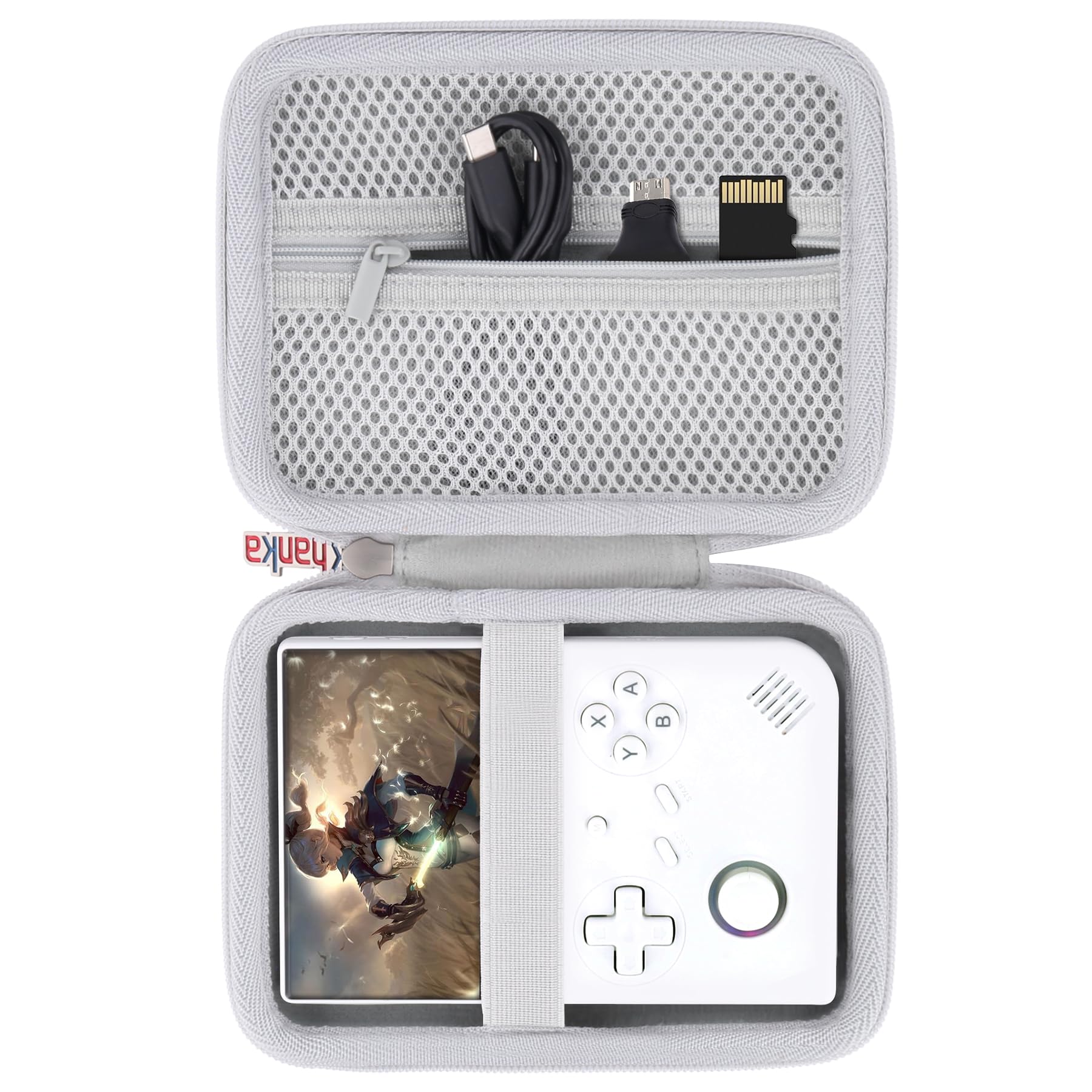 

[Bonus: 1 HDMI Adapter] (Case Only) ANBERNIC RG40XX V Portable Game Console/RG40XXV Whatsko Handheld Portable Game Console Storage Case - Khanka