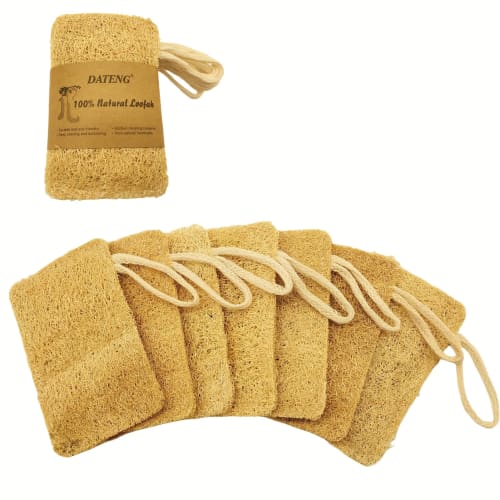 Loofah Scrubbing Brush, Loofah Sponge, Natural Loofah, Kitchen Sponge for Dishwashing, Scratch-Resistant, Antibacterial, Rich Foaming (7)