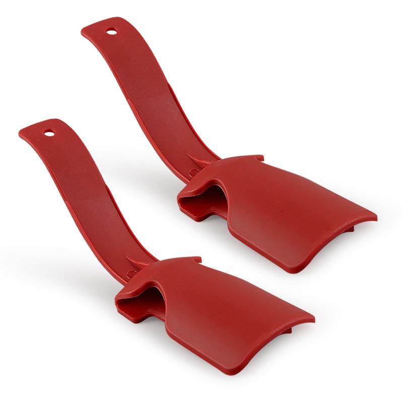1pair Unisex Plastic Lazy Shoe Helpers Portable Shoehorn Sock Shoe Slider Travel Handled Lifting Wearing Helper