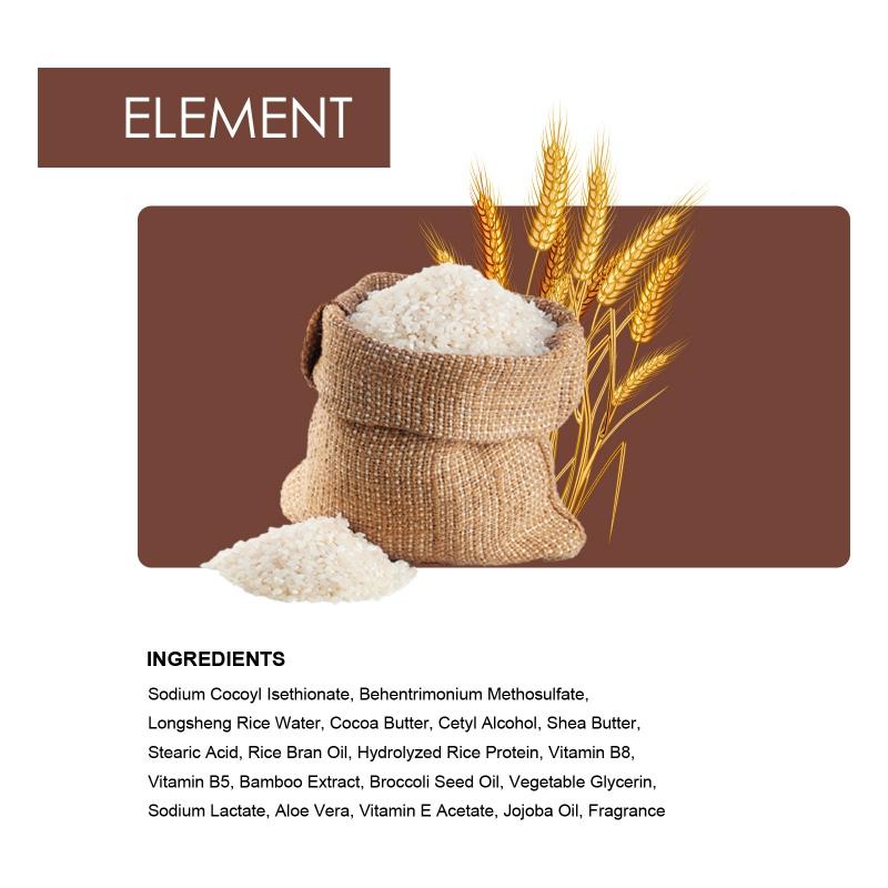 Shampoing au riz, traitement de la croissance des cheveux, contrôle de l'huile, barre de shampoing nourrissante, Anti-perte de cheveux, 100g