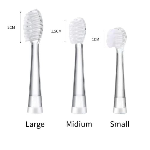 Set of 4 Replacement Brush Tips for Children's Electric Toothbrushes, SG513, SG977, SG915, SGEK6, SGEK7, DADA-TECH DT-K6, and DT-BB1, Suitable for Age
