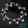 Pearl Bridal Tiara Headbands for Wedding Bridal Hair Accessories Women Hair Jewelry Leaf Headdress Ornaments for Brides