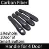 Door Handle Cover For Nissan Micra K13 March 2011~2016 Renault Pulse 2012 2013 2014 2015 Carbon Fiber Car Accessories Stickers