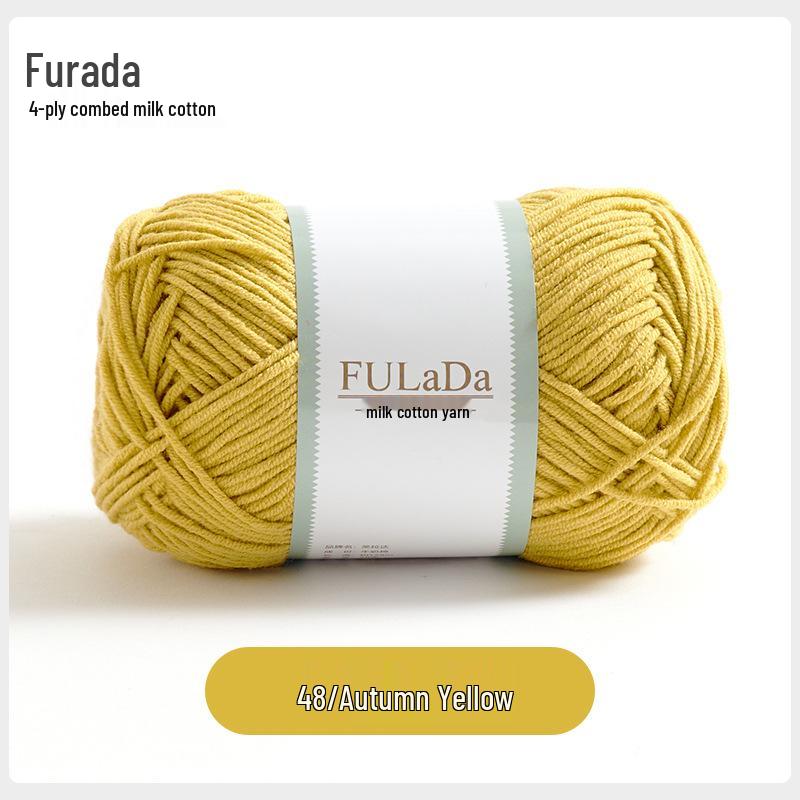 Baby 4-fädig gekämmte Milchbaumwollgarnknäuel zum Handstricken & Häkeln - DIY Puppe, Pullover, Schal Materialpaket